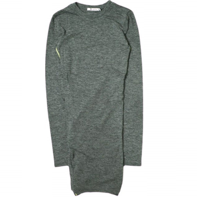 T by ALEXANDER WANG ツイスト パイピング ドレス S チャコール