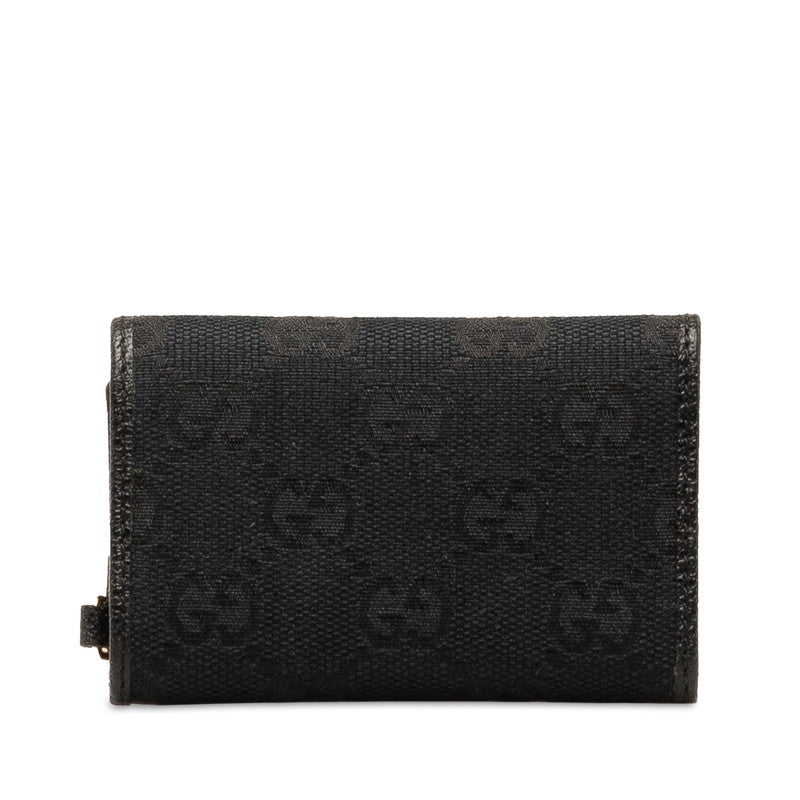 グッチ GG キャンバス レザー キーケース 6 フック 154184