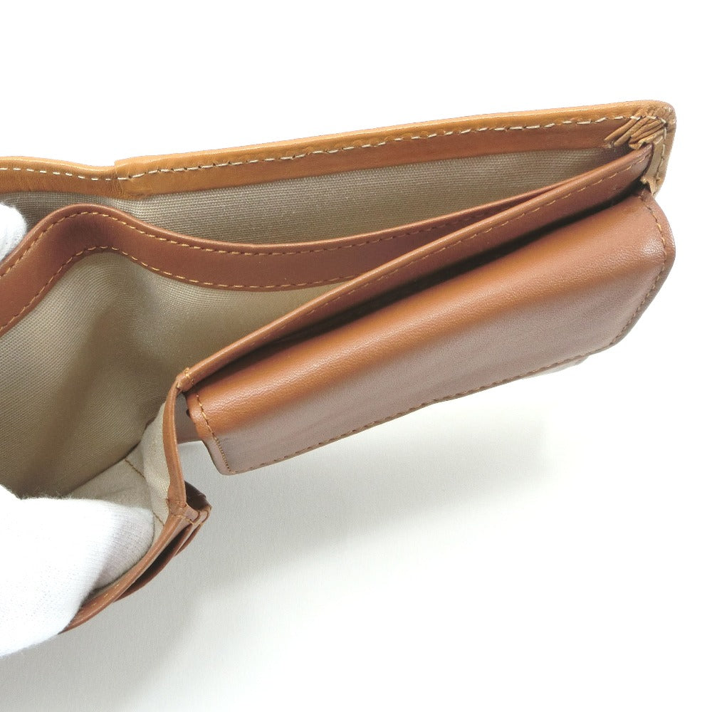 Zenny レザー 二つ折り財布 キャメル