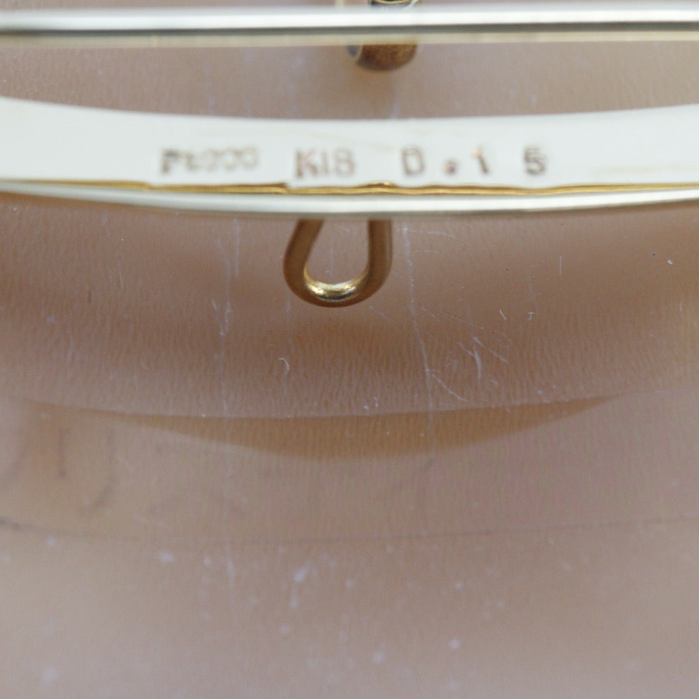 Au750 Pt900 ダイヤモンド 2way ブローチ ペンダント