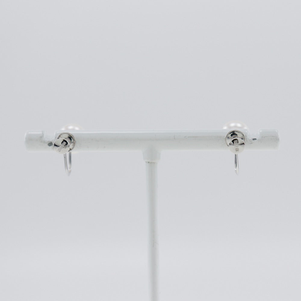パール ピアス 7.3mm K14 ホワイト ゴールド