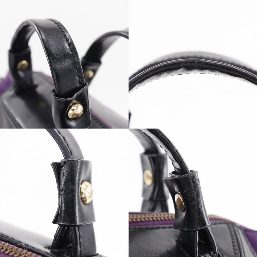 フルラ ナイロン 2WAY ショルダー ハンドバッグ パープル