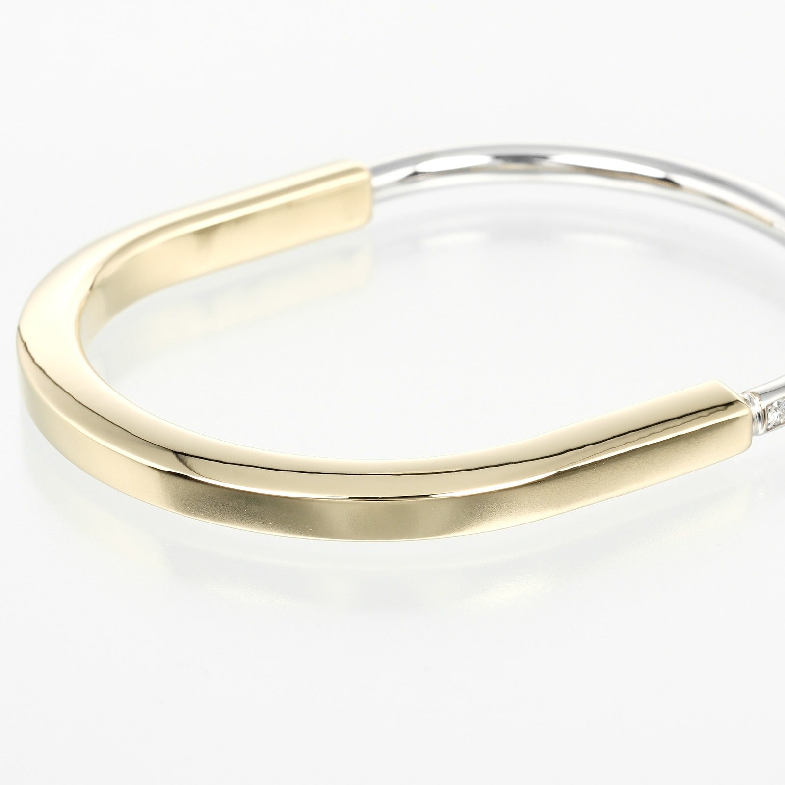 ティファニー ロック K18 イエロー ゴールド K18 ホワイト ゴールド ダイヤ ブレスレット