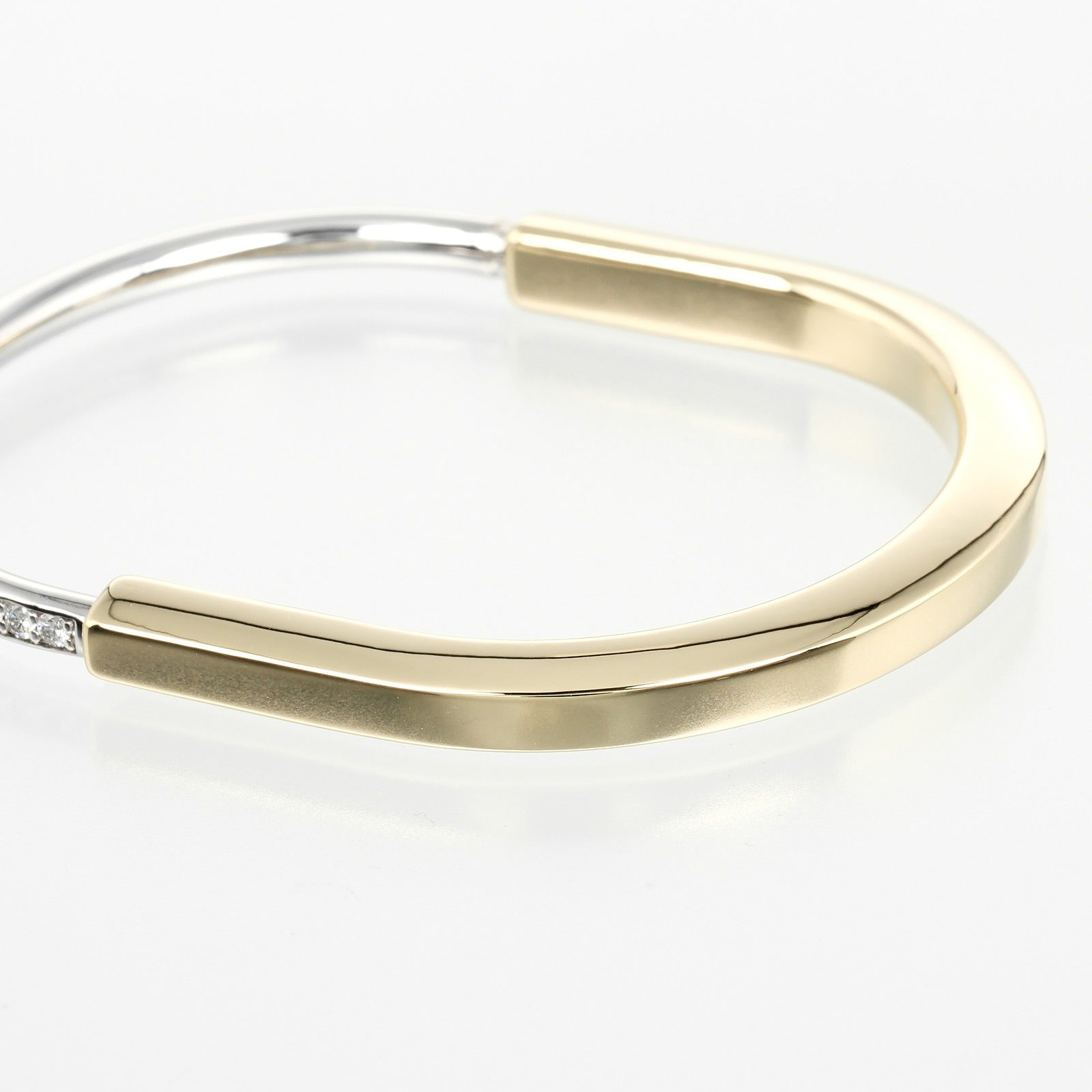 ティファニー ロック K18 イエロー ゴールド K18 ホワイト ゴールド ダイヤ ブレスレット