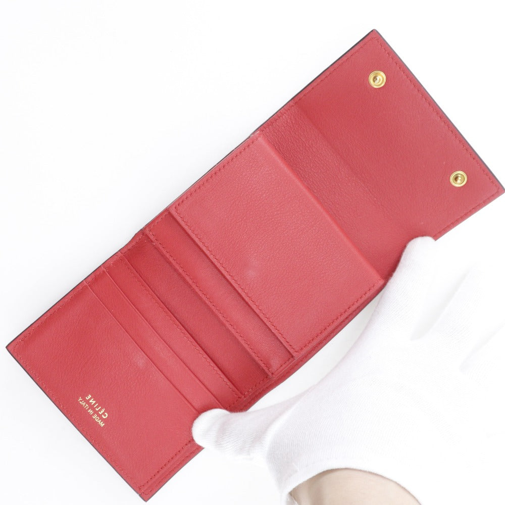 セリーヌ スモールフォールデッドマルチファンクション レザー三つ折り財布