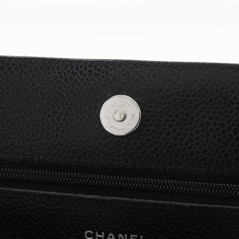 シャネル クラシック キャビアスキン チェーンウォレット