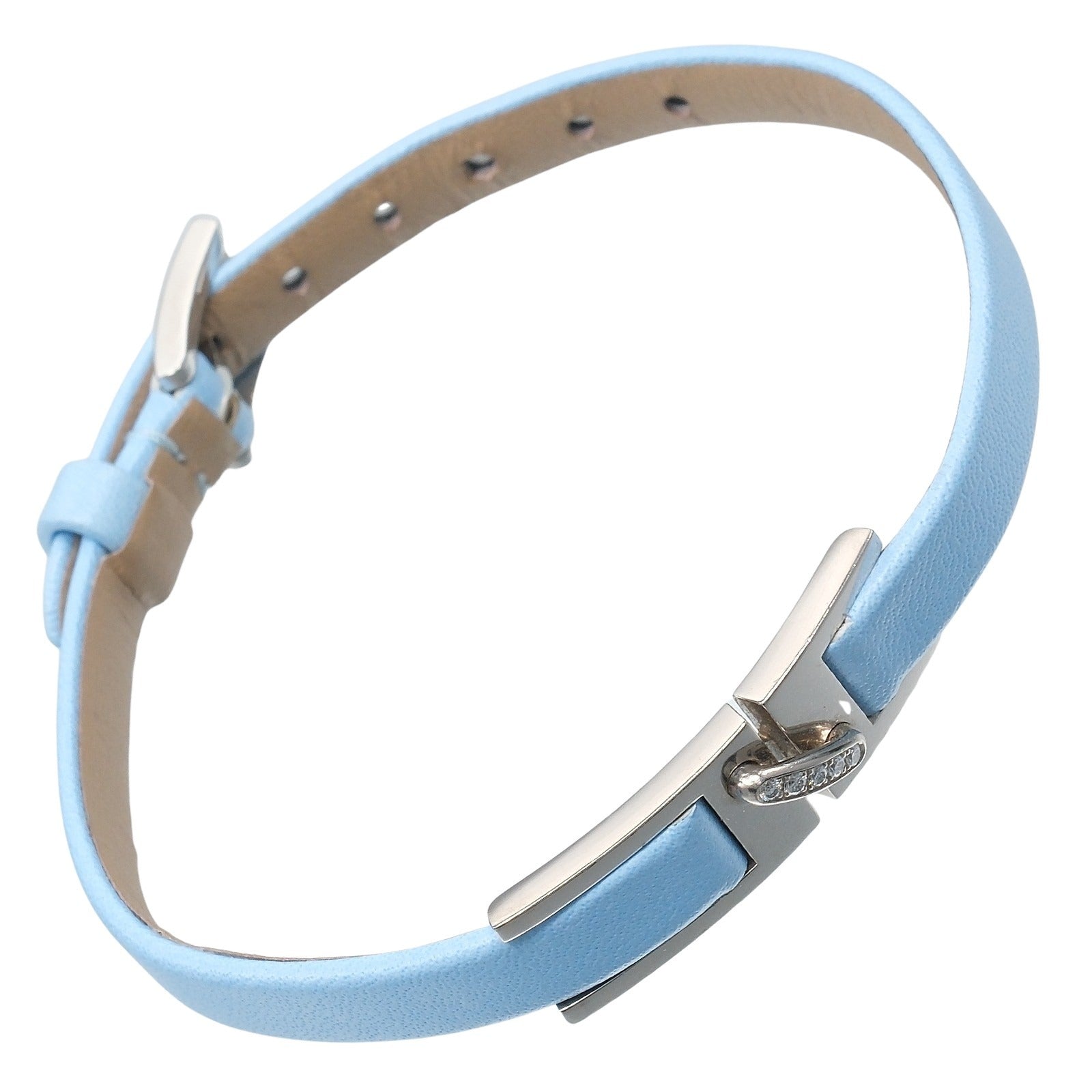 ショーメ リアン K18WG ダイヤモンド レザー ブレスレット