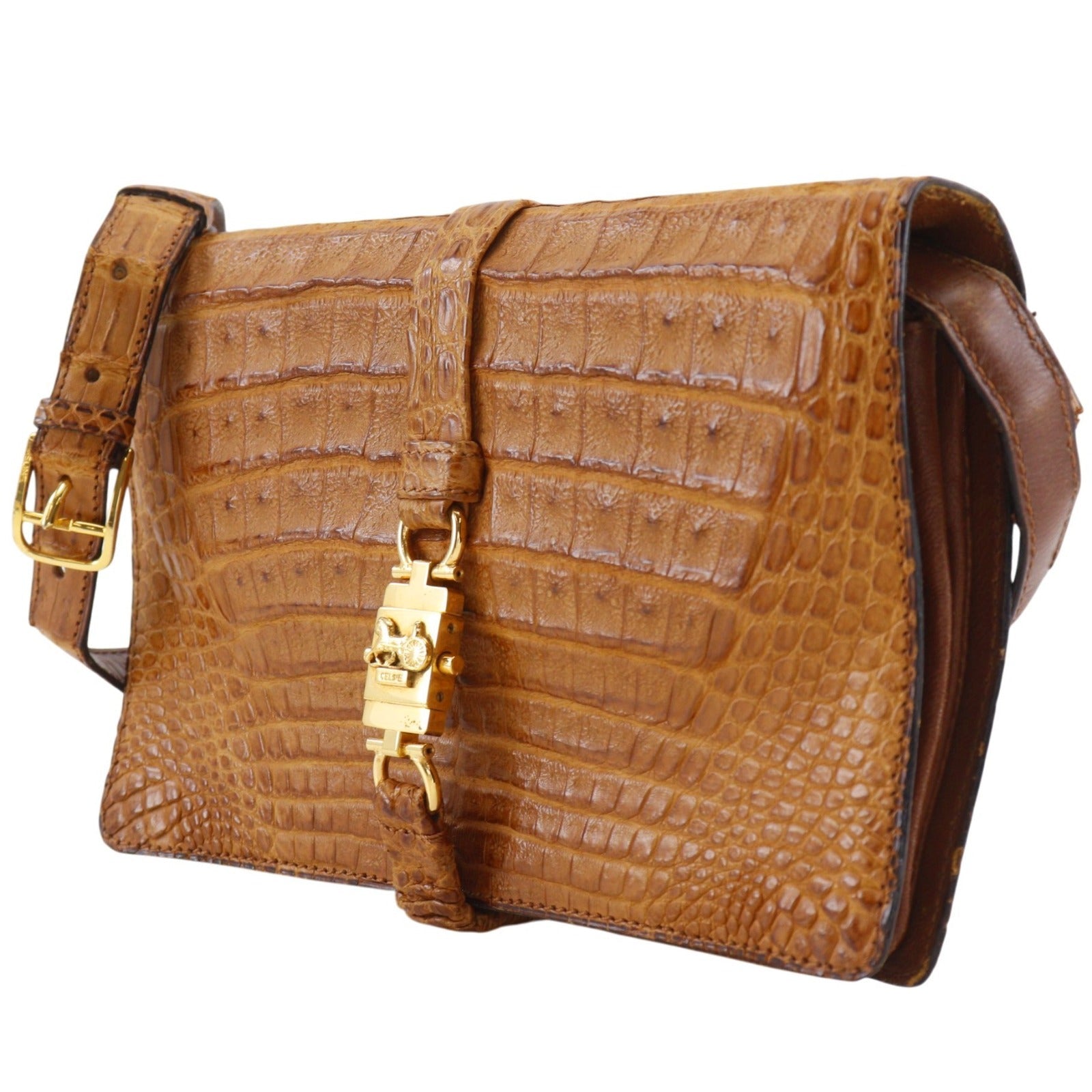 セリーヌ ホースバッグ クロコダイル2wayショルダーバッグ