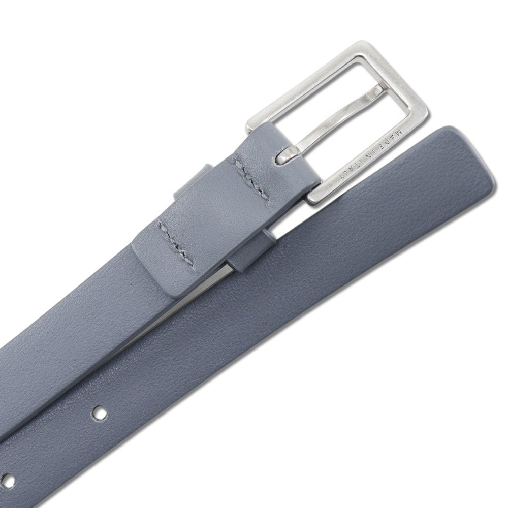 ボッテガヴェネタ レザー ベルト ブルー グレー メンズ