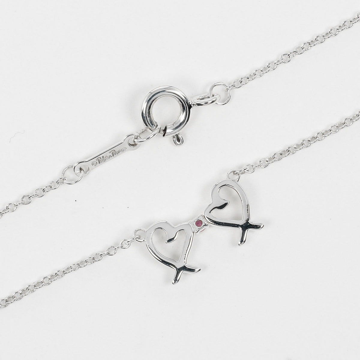 ティファニー ダブルラビングハートネックレス