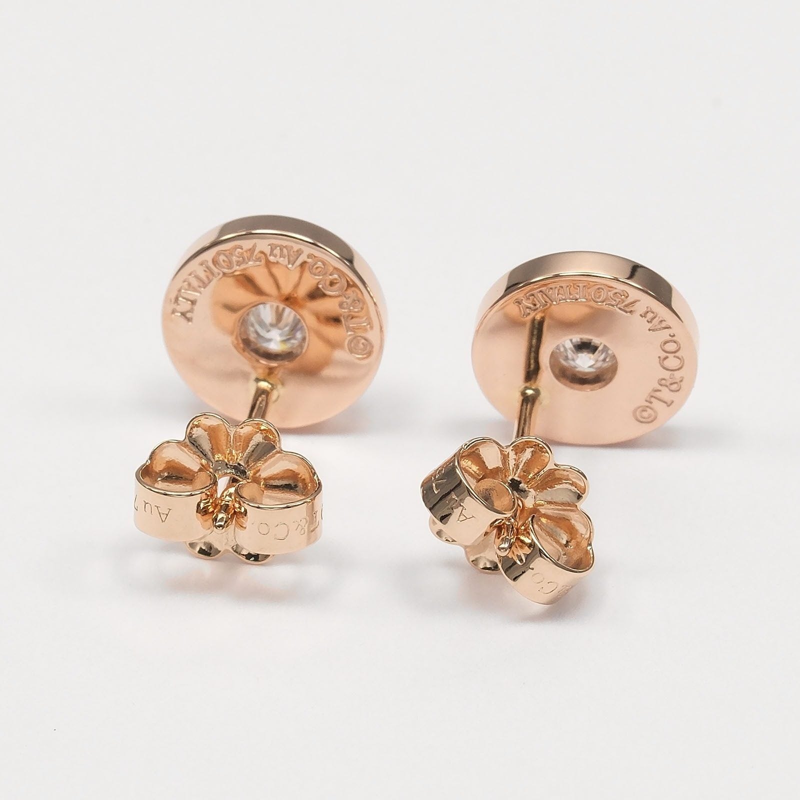 ティファニー 1837サークル Au750 ダイヤモンドピアス