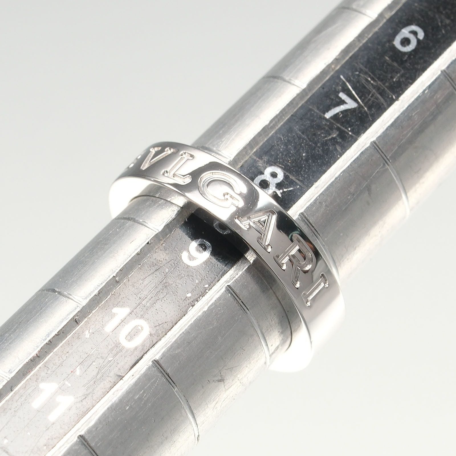 ブルガリ B.ZERO1 エッセンシャル Au750ホワイトゴールド ダイヤモンド リング 8.5号