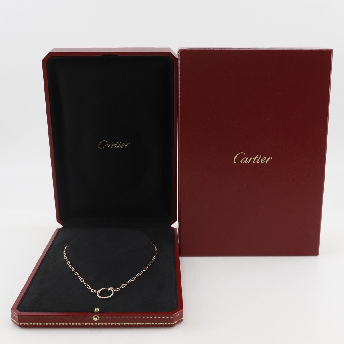 カルティエ ジュストアンクル Au750 ダイヤモンド ネックレス