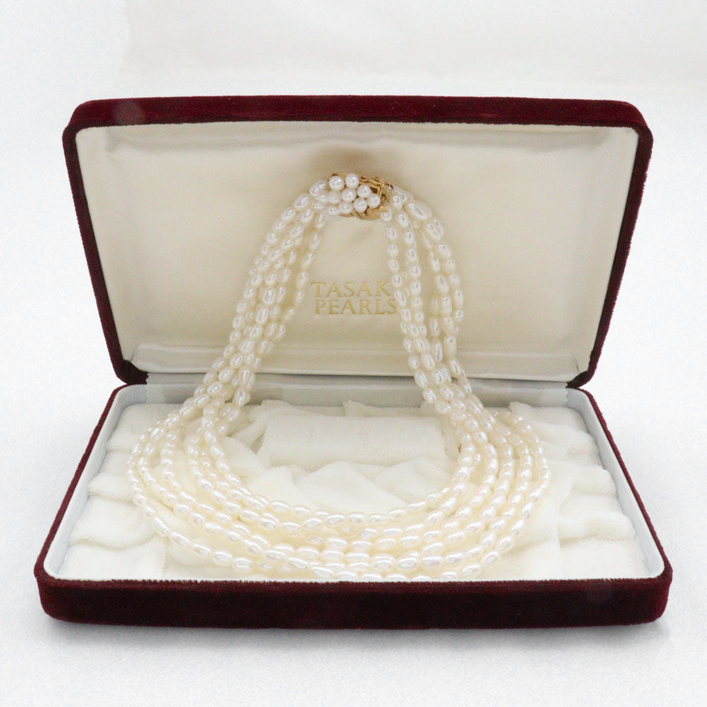 Tasaki K14 イエロー ゴールド パール ネックレス