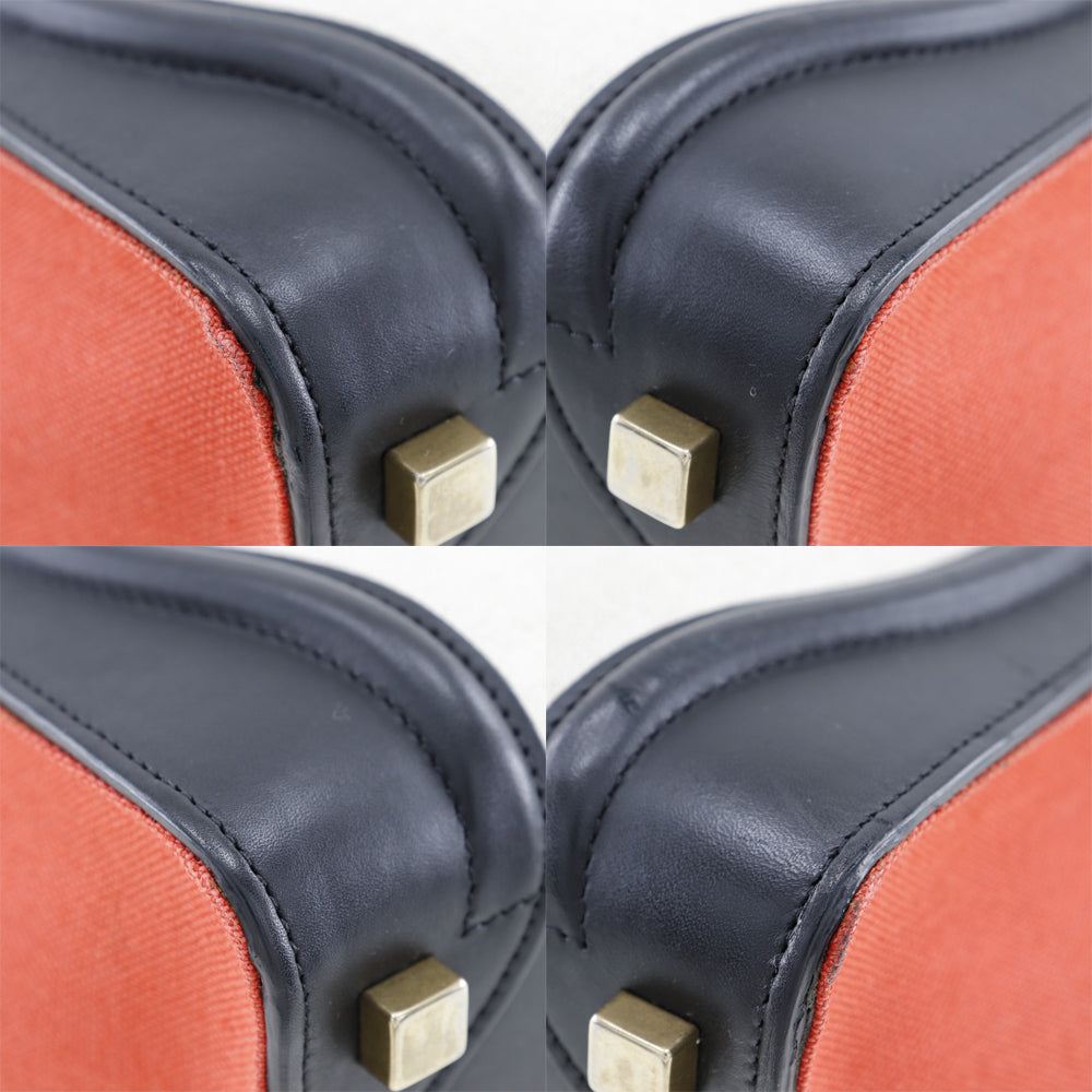 セリーヌ ラゲージ ハンドバッグ カーフ キャンバス