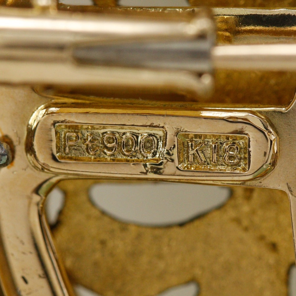 Nobuko Ishikawa ブローチ Au750 ジェード Pt900