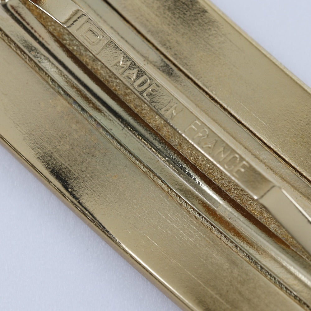 シャネル ロゴ ゴールド プレート バレッタ