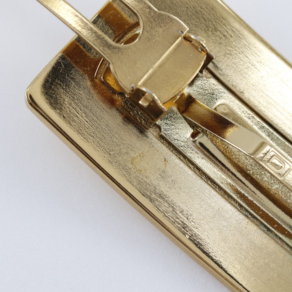 シャネル ロゴ ゴールド プレート バレッタ