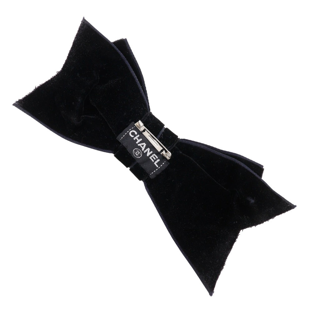 シャネル リボン ベロア ブローチ