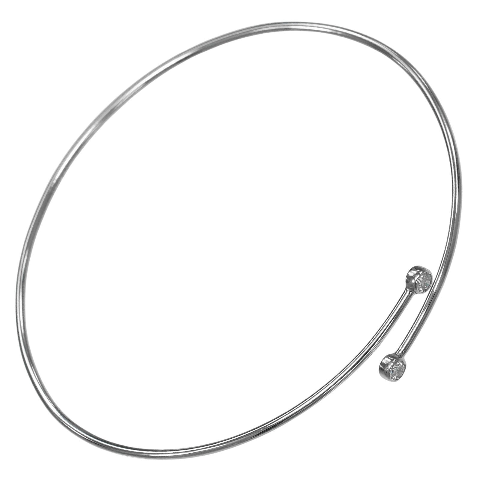ティファニー フープシングルロウ Pt950プラチナダイヤモンドブレスレット
