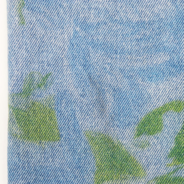 バレンシアガ ボタニカル プリント デニム コットン パンツ