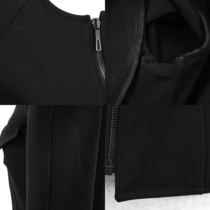 エルメス ストレッチノーカラージャケット