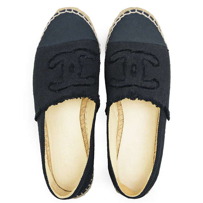 シャネル G29762 コットンキャンバス ジュート エスパドリーユ