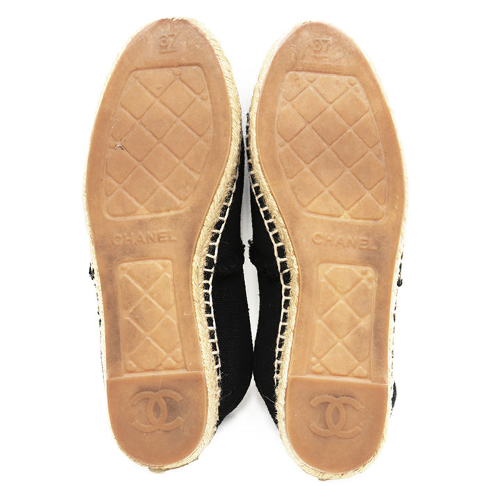 シャネル G29762 コットンキャンバス ジュート エスパドリーユ