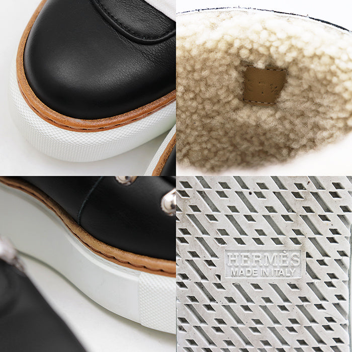 エルメス フロコン レザーブーツ