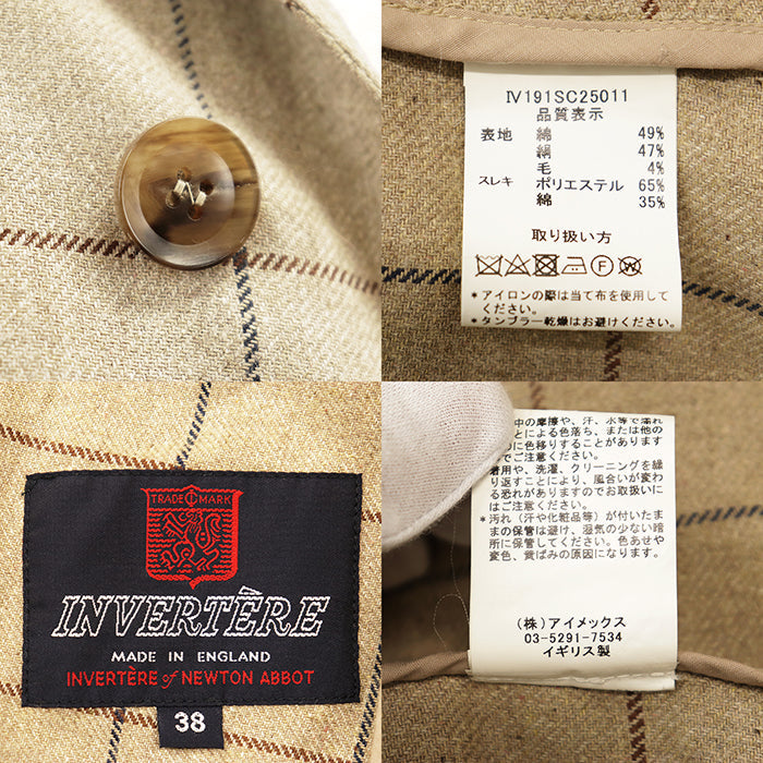 インバーティア コットンシルクウールロングコート