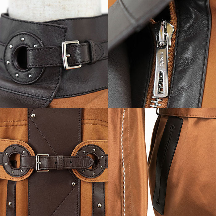 エルメス ラムレザー コットンワンピース