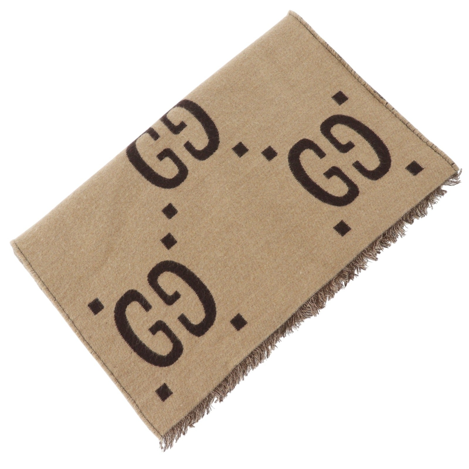 グッチ GGジャカード ウールシルクマフラー