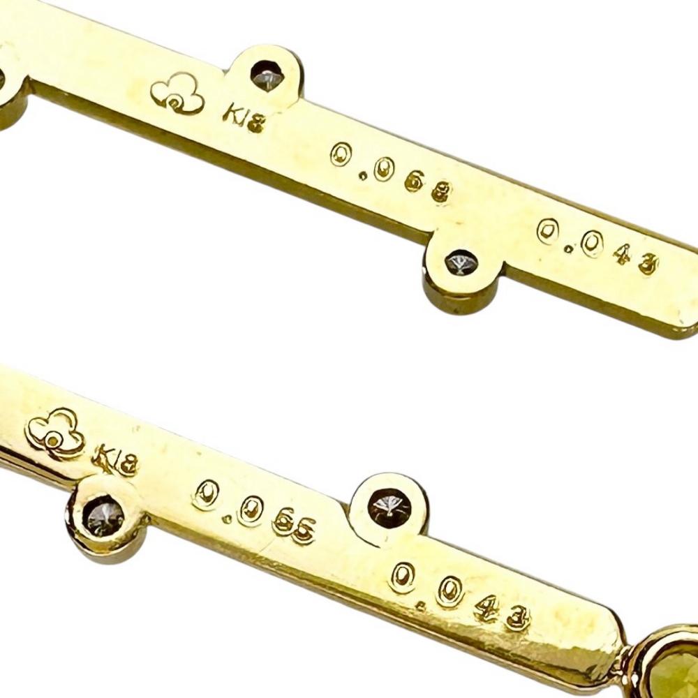 Au750 サファイア ダイヤモンド ピアス