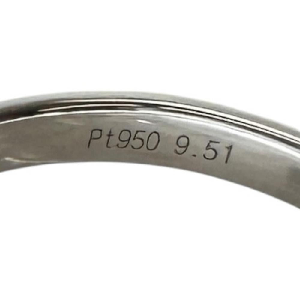 Pt950プラチナ グリーントルマリン カボション リング