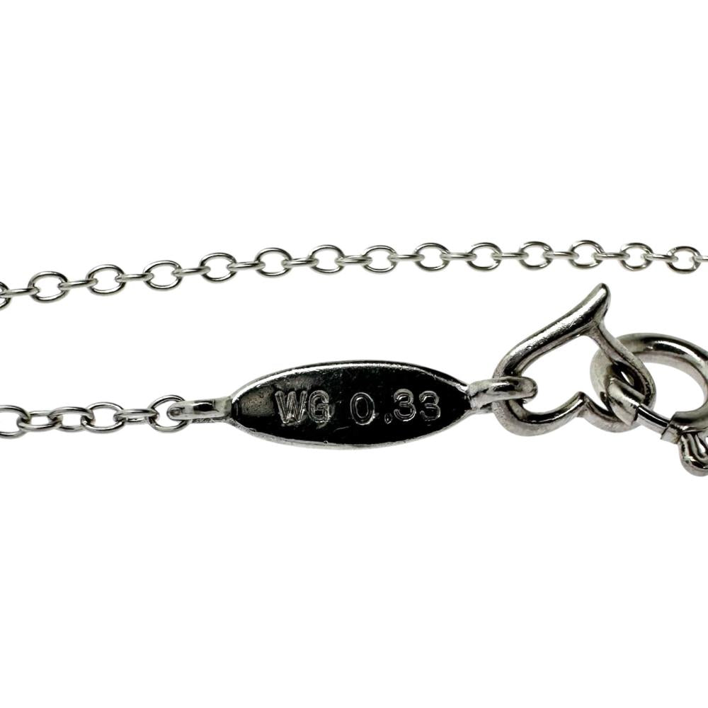 アーカー K18WG ダイヤモンド クロスネックレス
