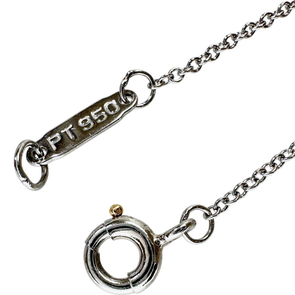 ティファニー Pt950 ベゼルセット ダイヤモンドネックレス