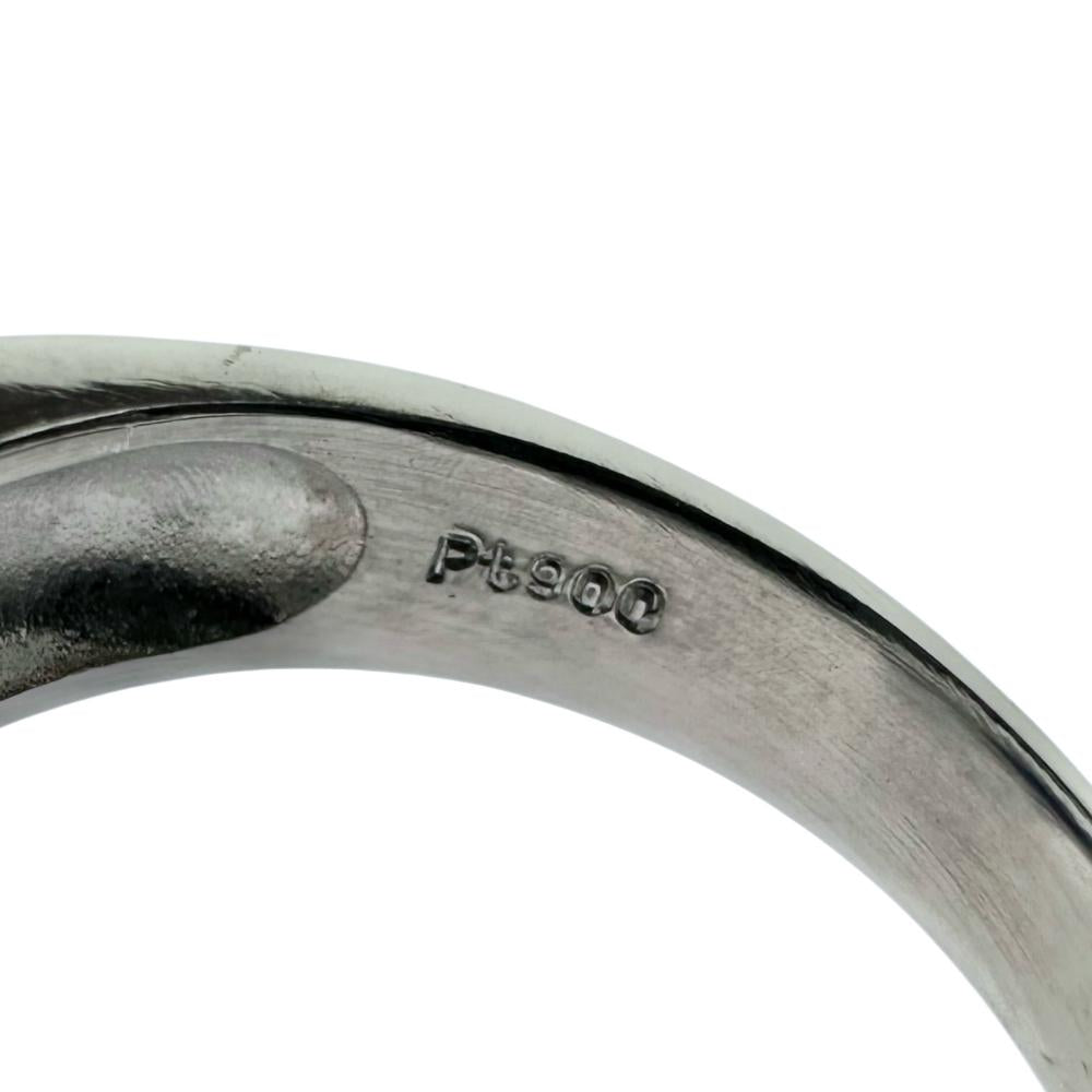 Pt900プラチナ非加熱マダガスカル産サファイアダイヤモンドリング
