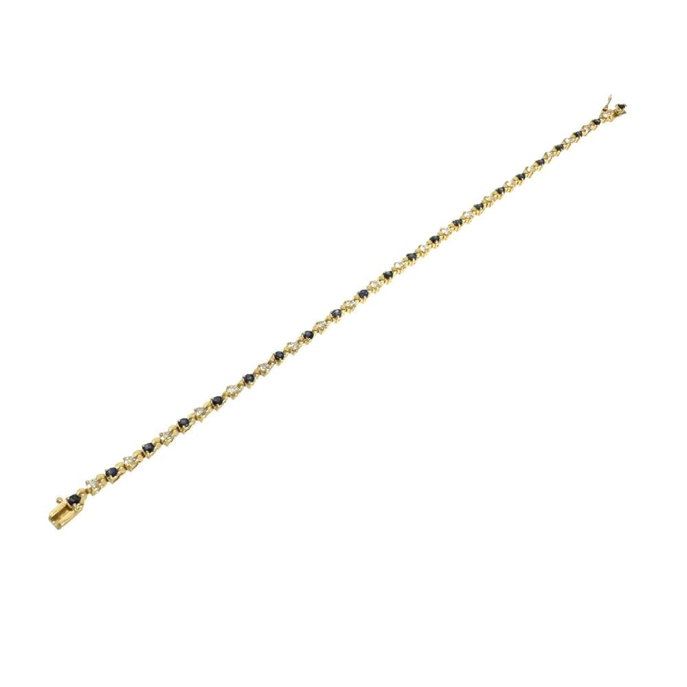 Au750サファイアダイヤモンドブレスレット