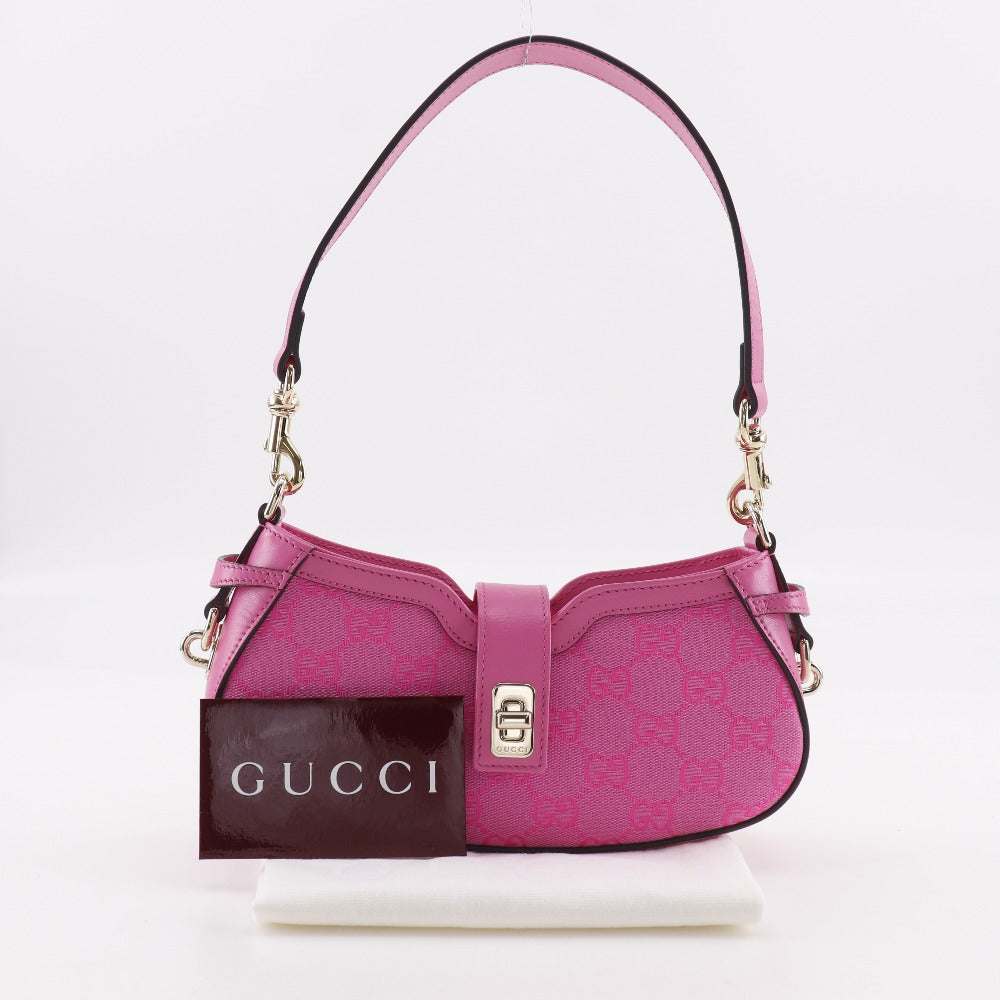 グッチ ムーンサイドミニショルダー GGキャンバス ショルダーバッグ