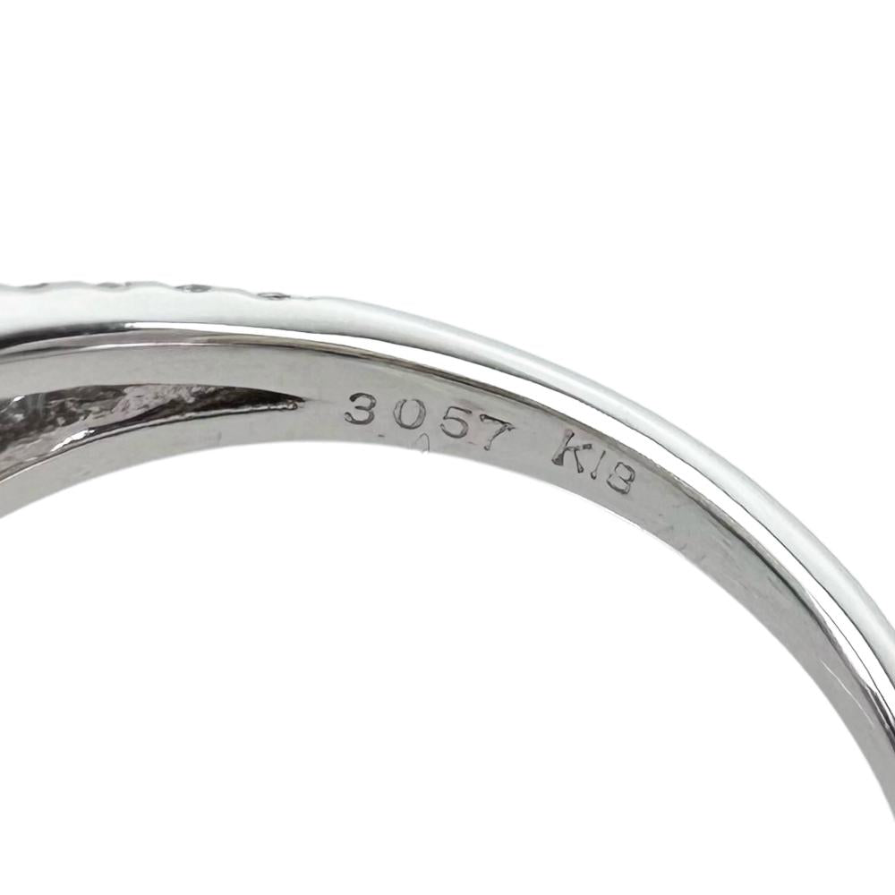 Au750ホワイトゴールド エメラルド ダイヤモンド リング