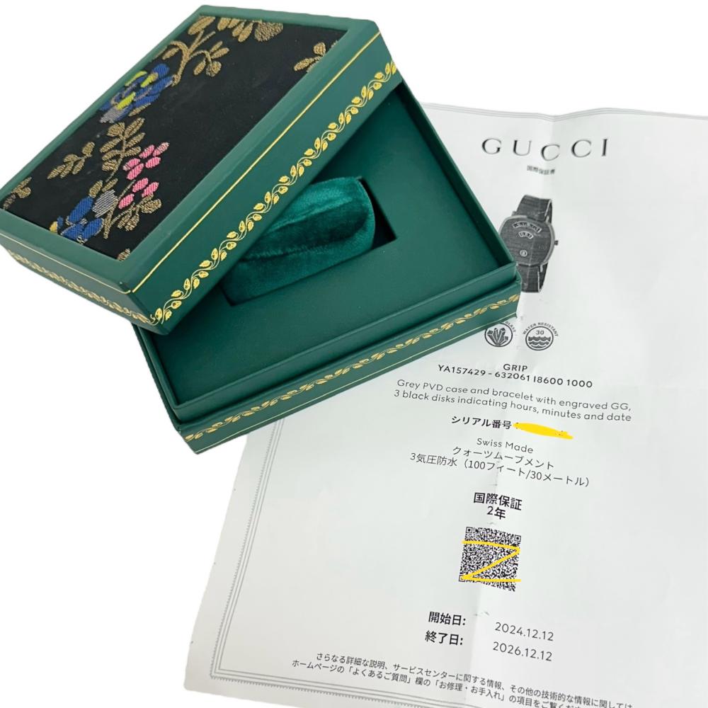 グッチ グリップ ステンレススチール 腕時計