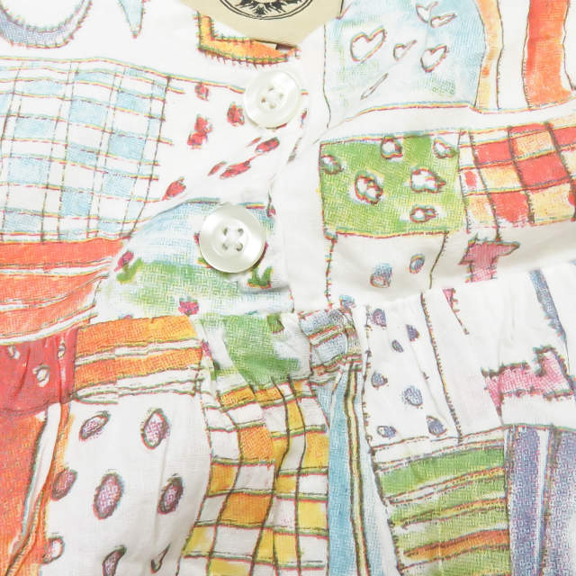 ファミリーアフェアーズ Odile Dress Love Print コットンワンピース