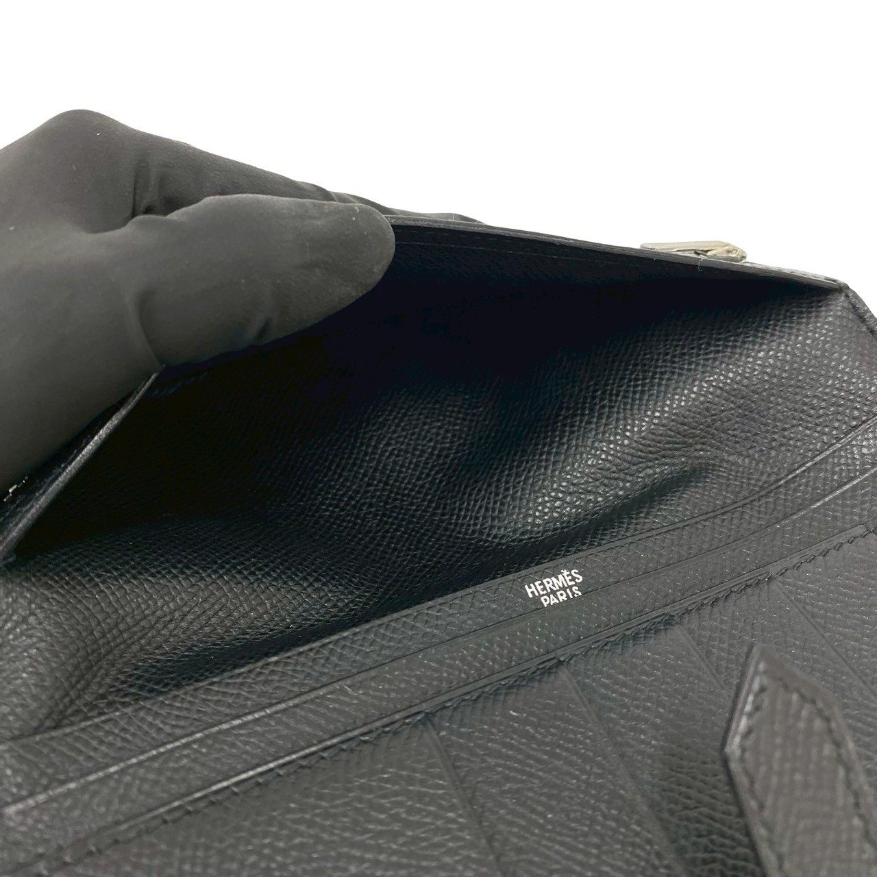エルメス ベアン エプソン レザー 長財布