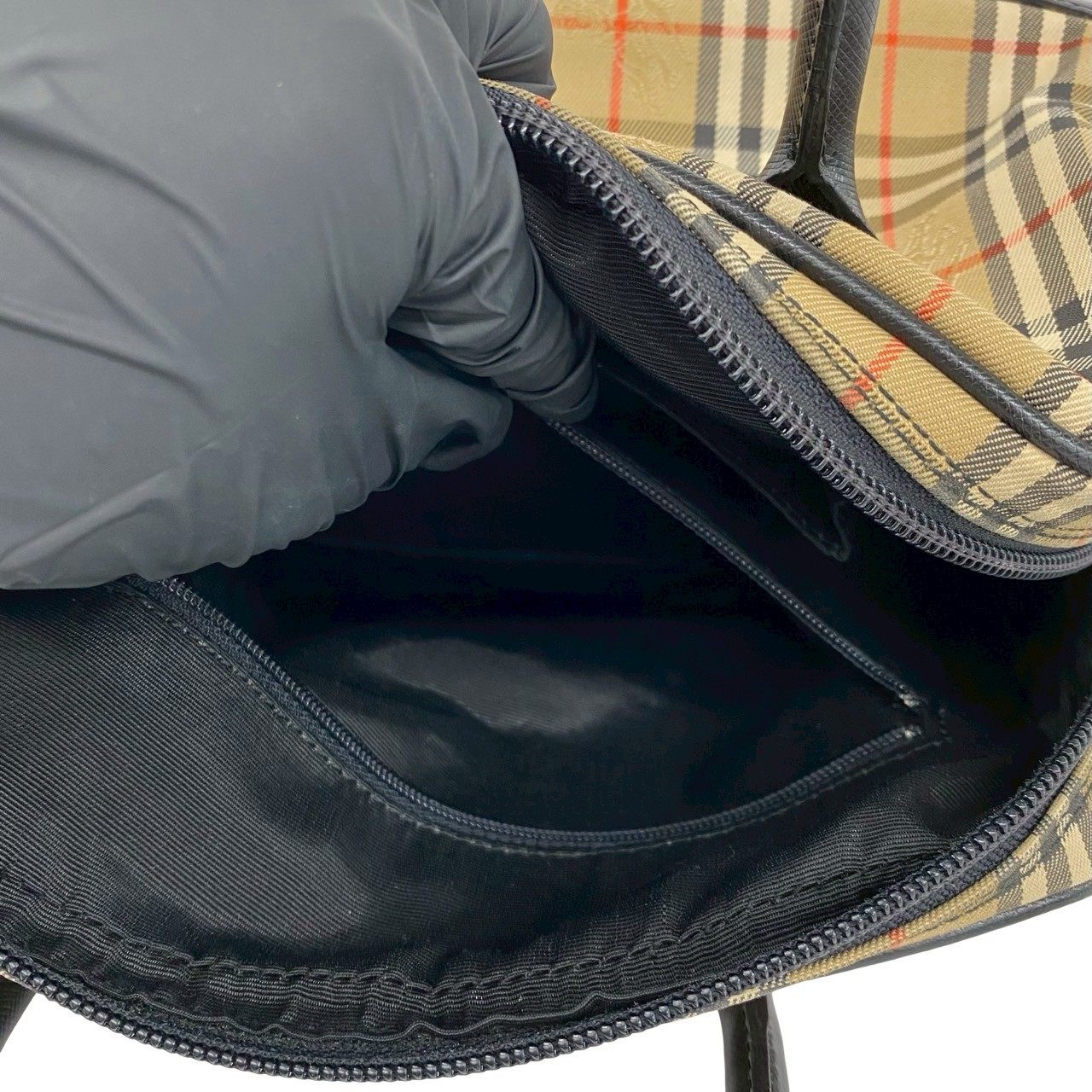 バーバリー キャンバス レザー2wayミニショルダーバッグ