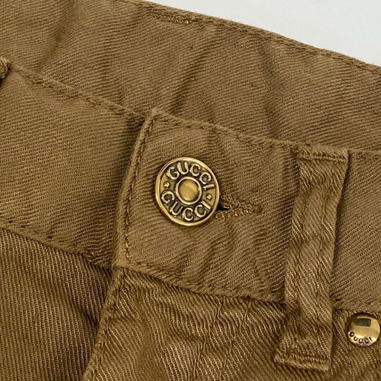 グッチ リネンコットンブレンドパンツ