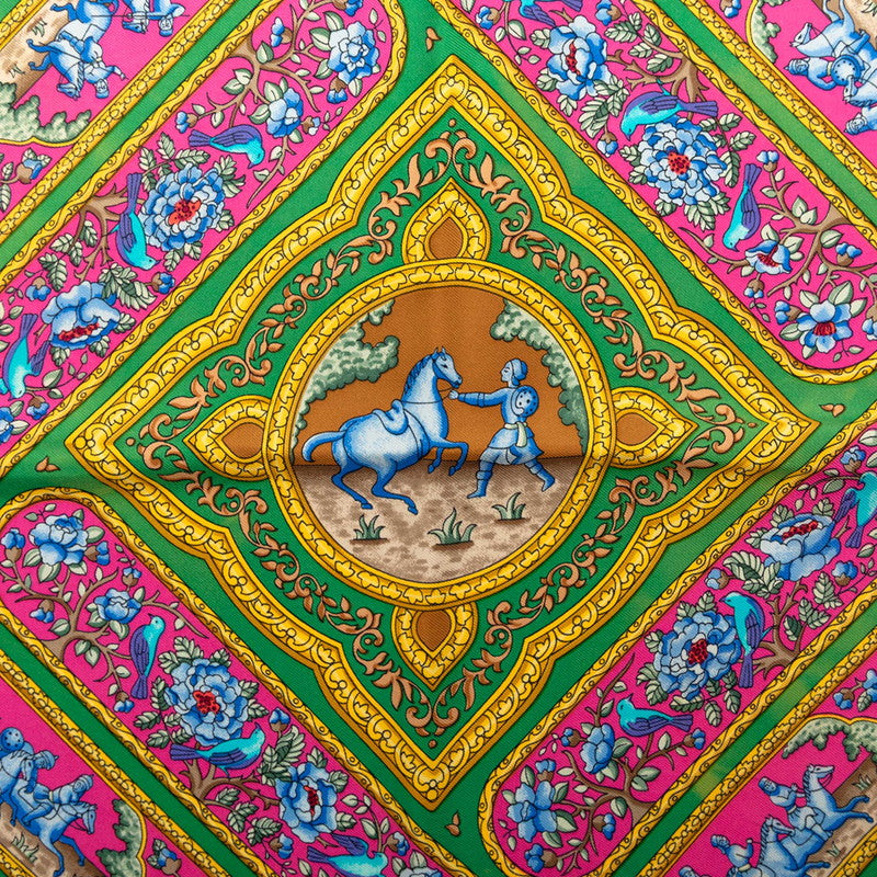 エルメス QALAMDAN シルクスカーフ