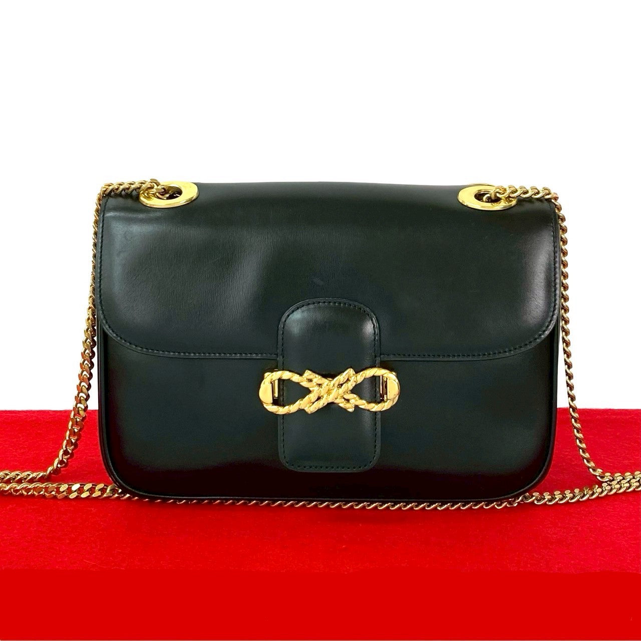 セリーヌ ヴィンテージ カーフスキン ショルダーバッグ