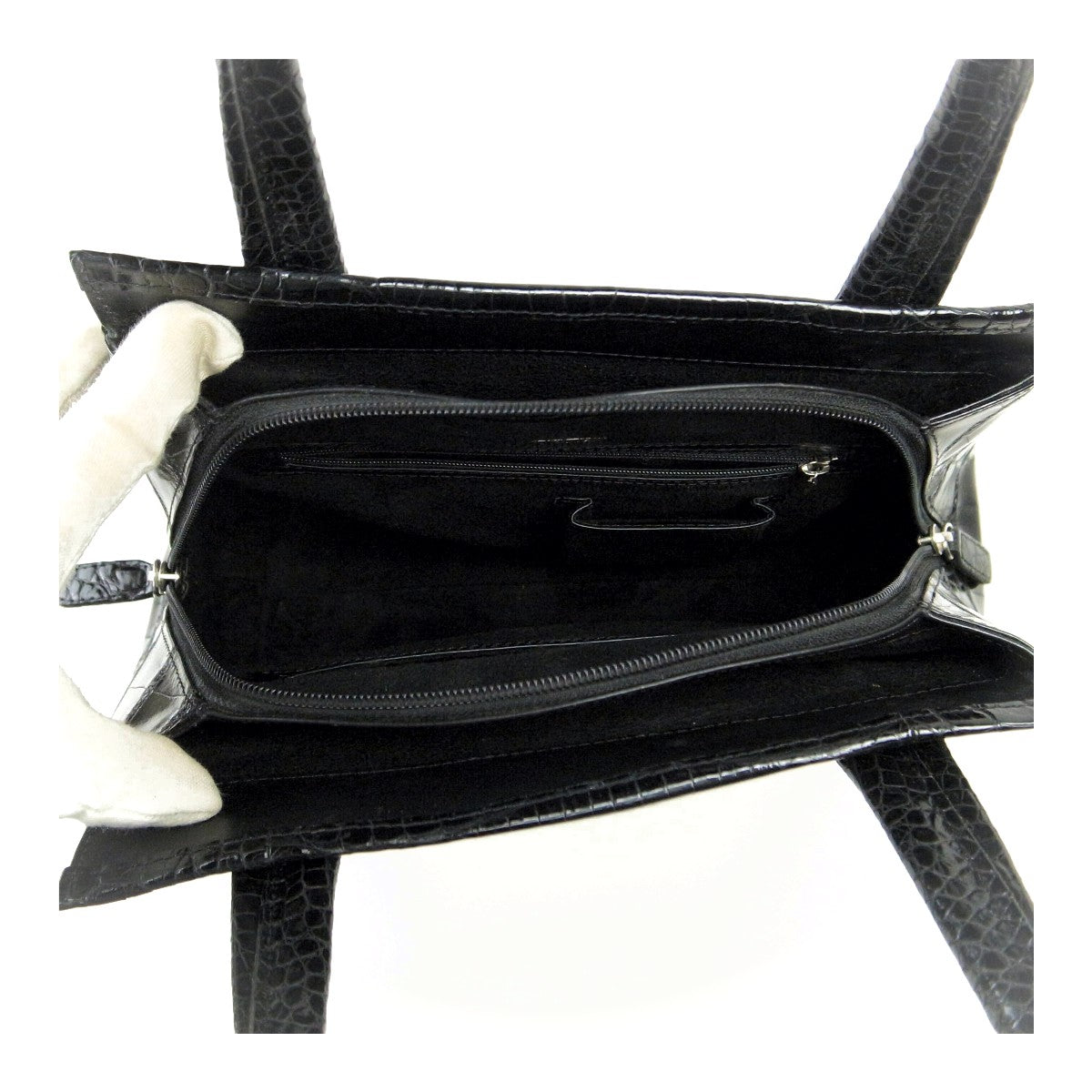 クロコダイル レザー ハンドバッグ