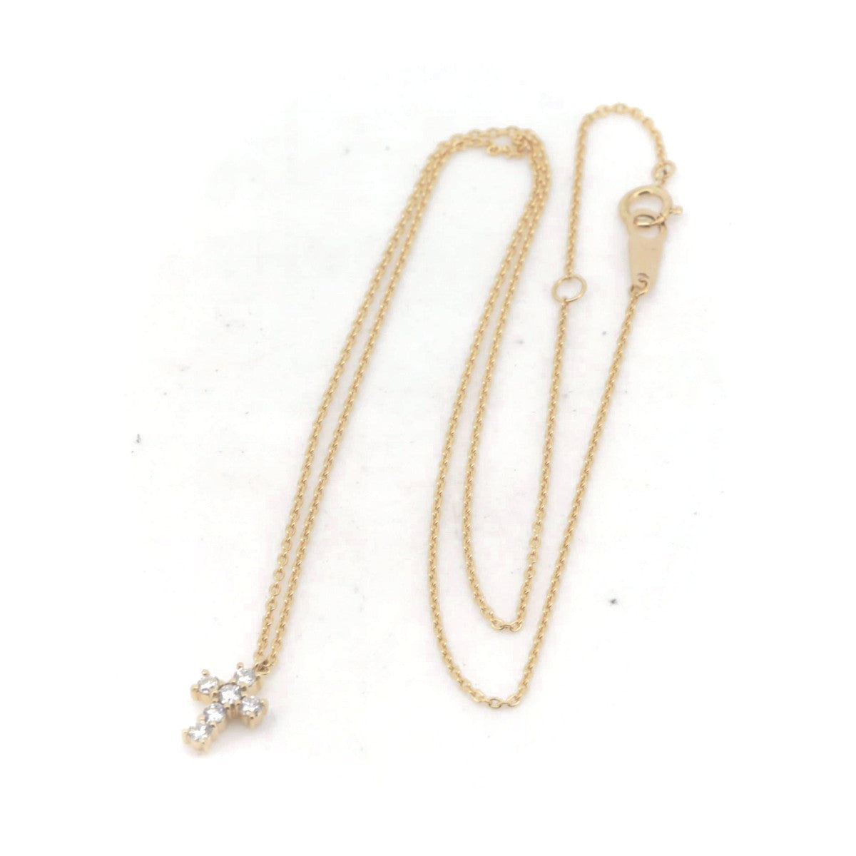 ヴァンドーム青山 ダイヤモンド クロス ネックレス Au750