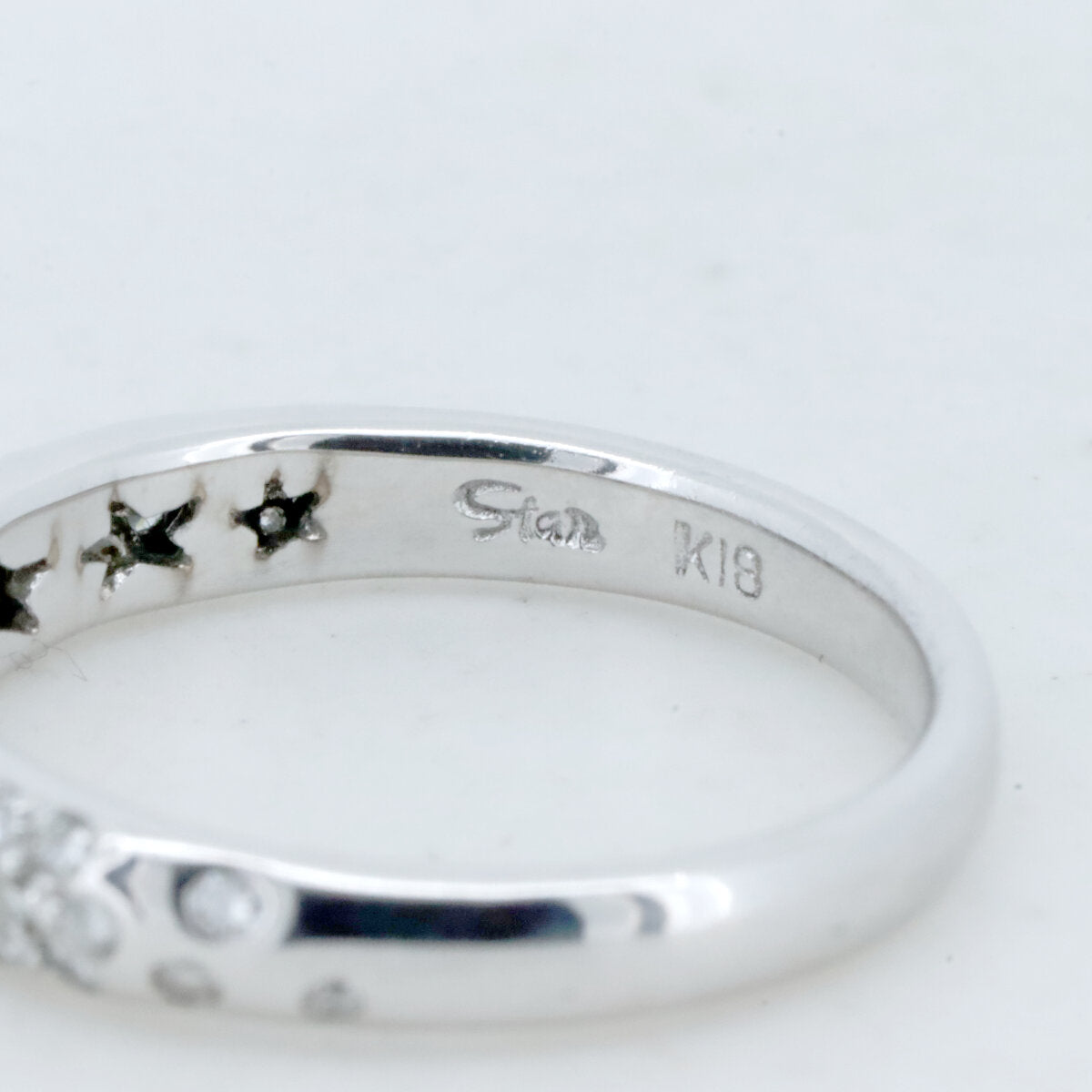 スタージュエリー K18WG ダイヤモンド リング